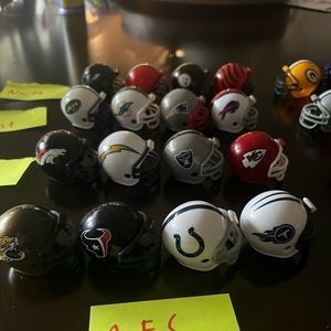 Set of 32 mini NFL helmets